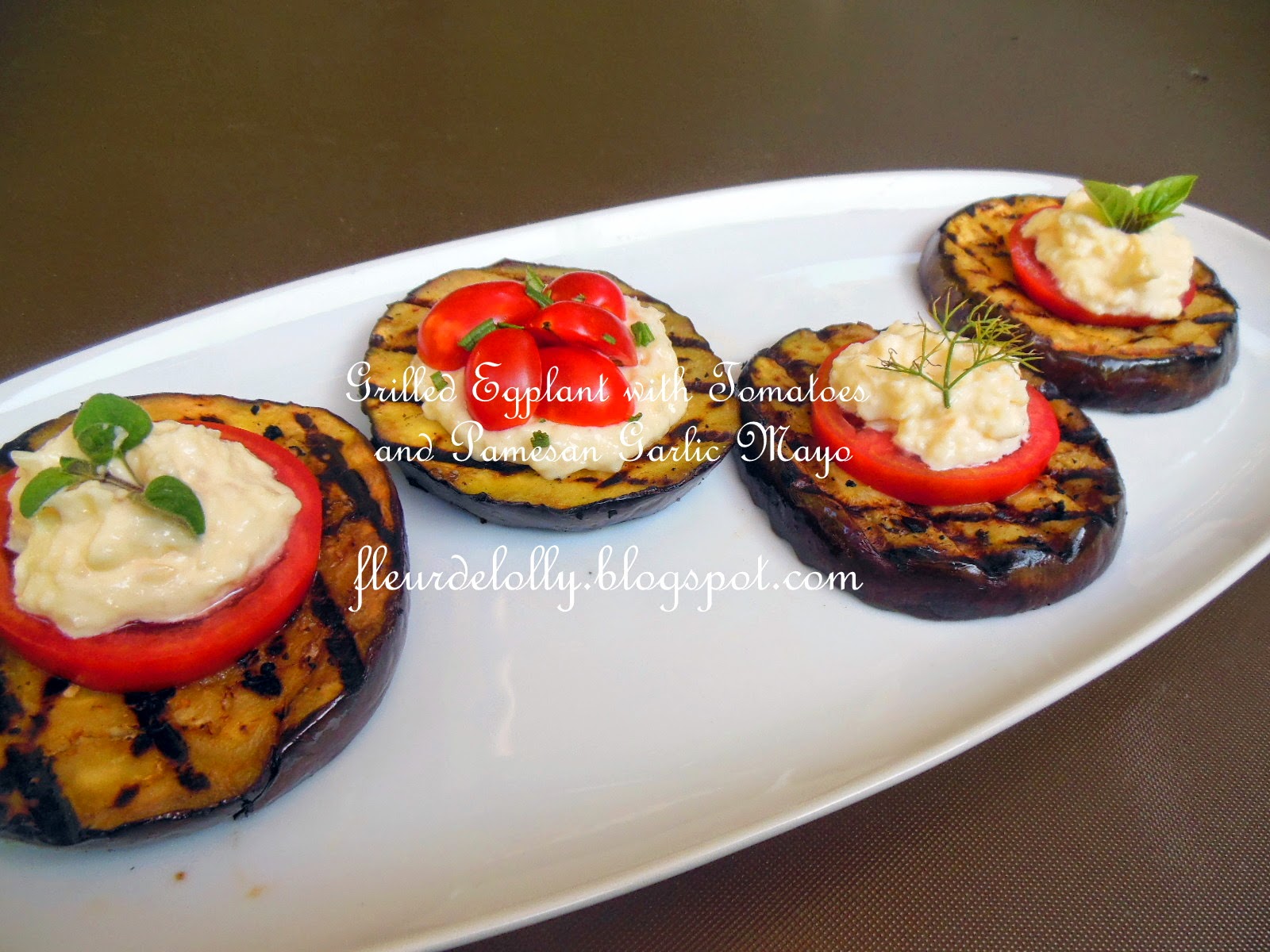 Fleur de Lolly Tapas Thursday Grilled Eggplant with Tomatoes and