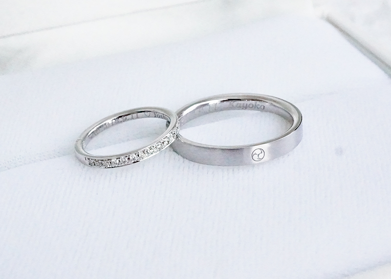 オーダーしたマリッジリング(結婚指輪)の刻印にこだわりました。