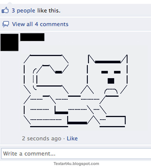 Facebook art text qustkings