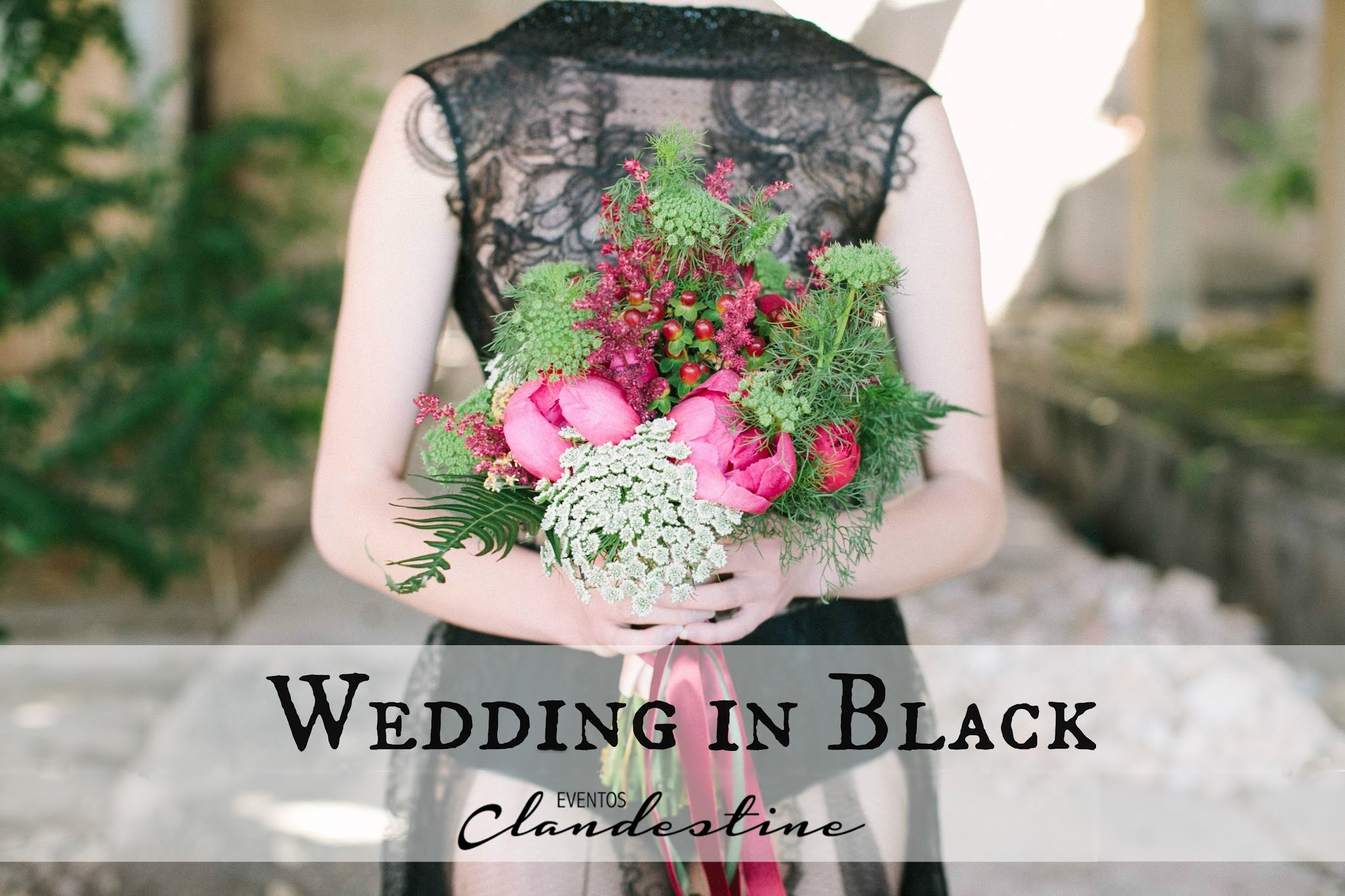 Wedding in Black - editorial bodas Eventos Clandestine - Blog Mi Boda