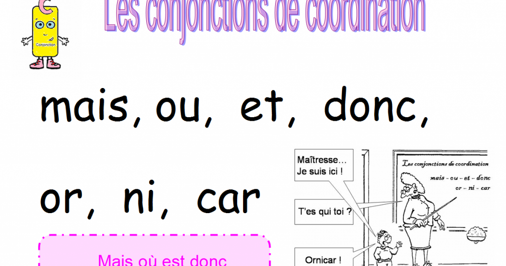 LES CONJONCTIONS DE COORDINATION | learn french easily