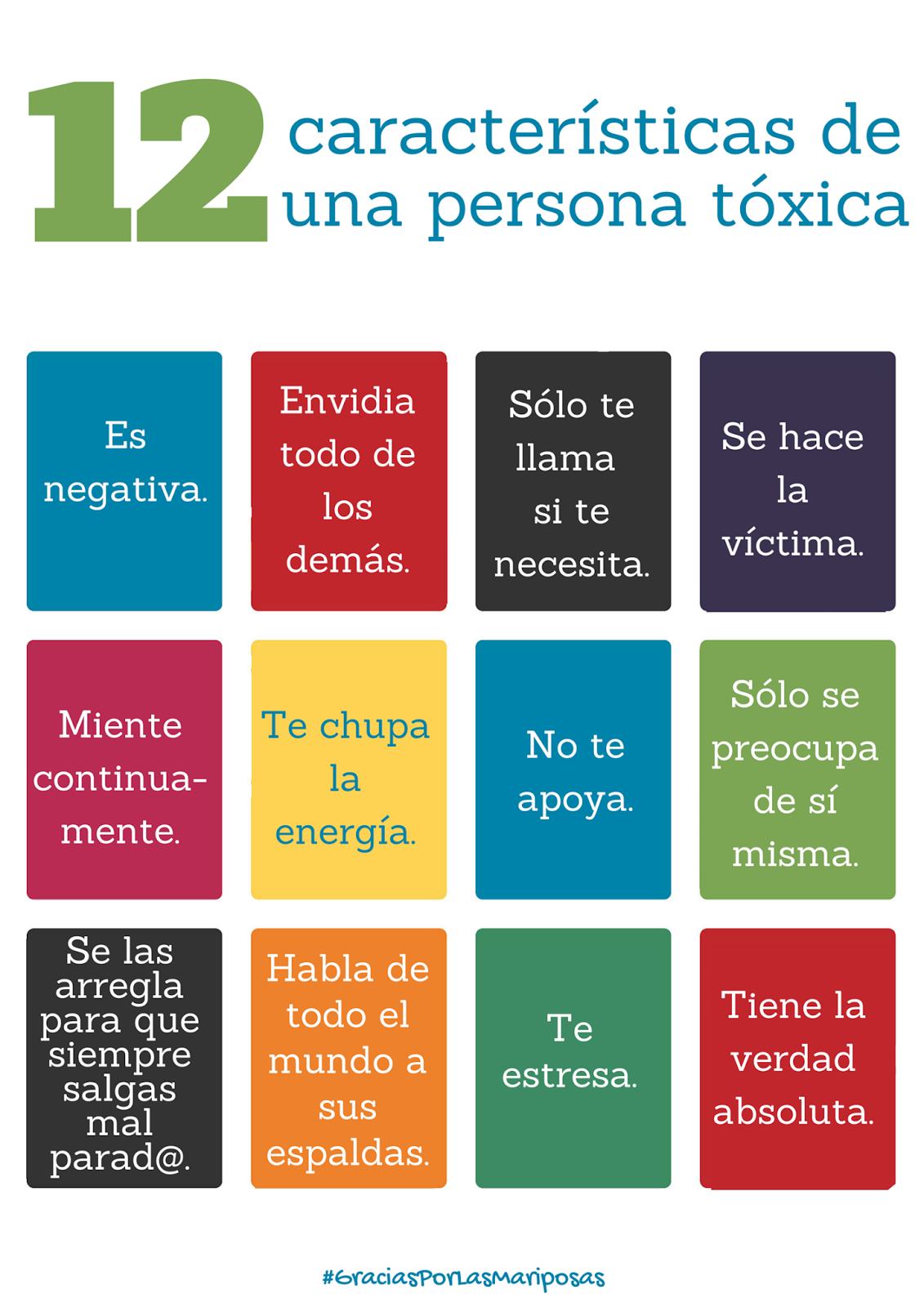 12 características de una persona tóxica Gracias por las mariposas