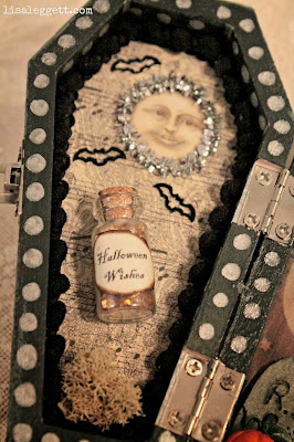 Halloween Moon Curio Coffin by Lisa Leggett