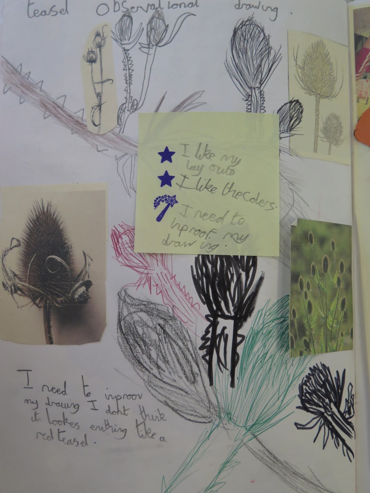 Gomersal Primary School Art Example Sketchbook pages Year 3