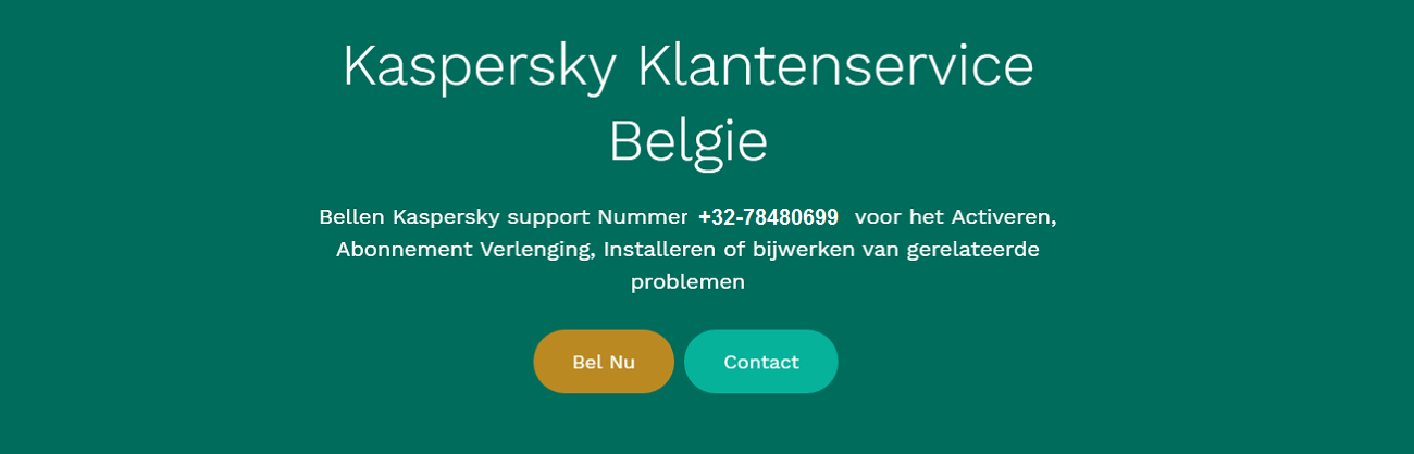 Kaspersky klantenservice Telefoonnummer +32-25884434