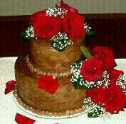Truffle Chocolate Two Tire Wedding Cake