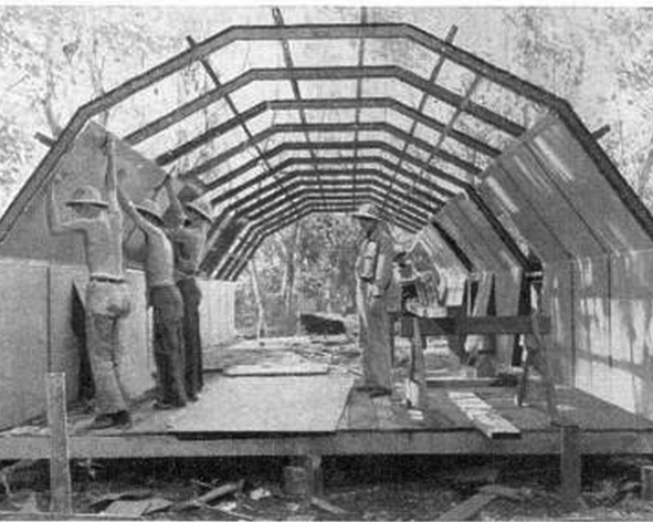 United States Navy Quonset Huts Seabees And The Assembly Of The Quonset Huts