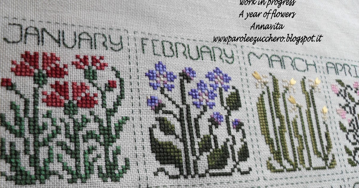Parole&Zucchero A year of flowers, Drawn Thread