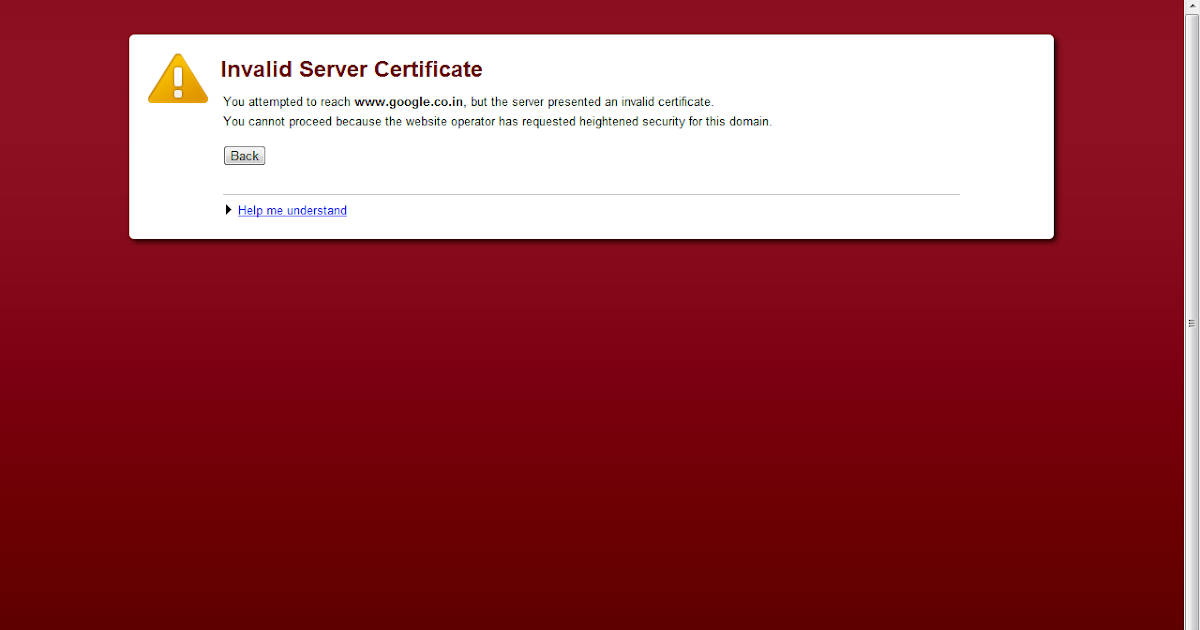 Life Thinking Security Error Invalid Server Certificate