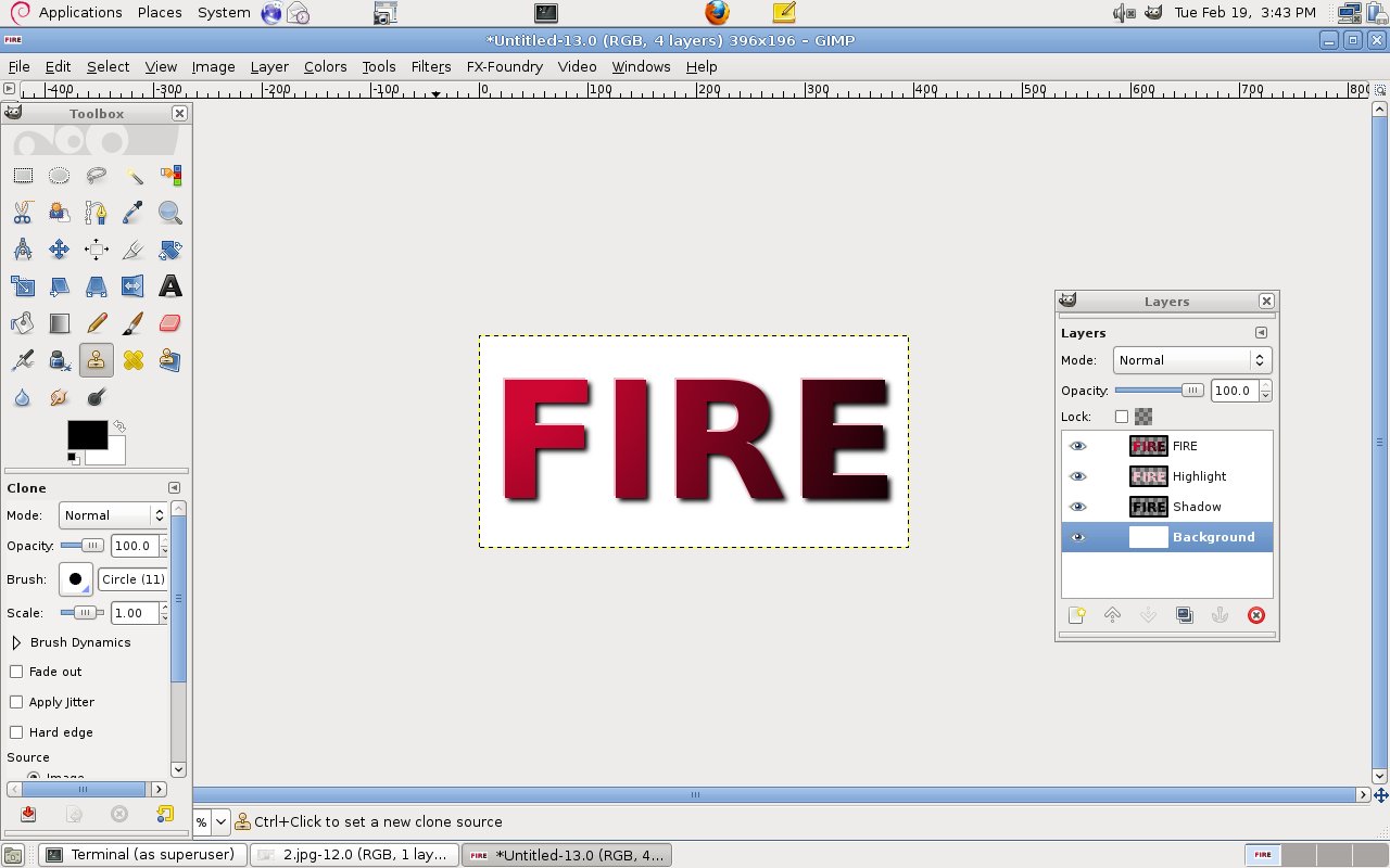 Linux World Creating fire animation using gimp in linux