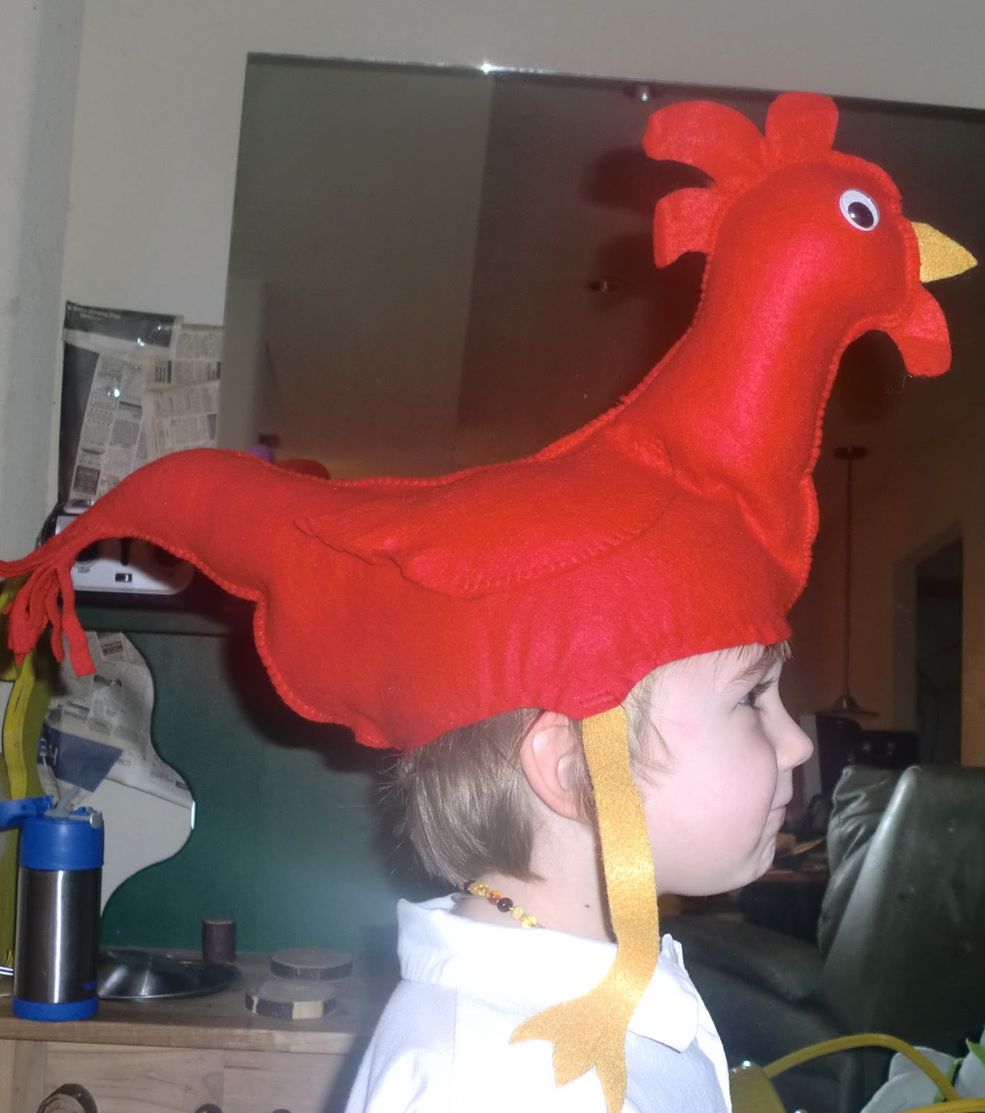 macaroni & cheese Tutorial Felt Chicken Hat PLUS Pattern!