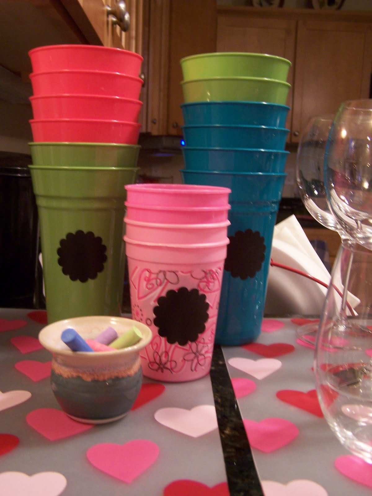Midnight Creations Chalkboard Contact Paper Party Cups