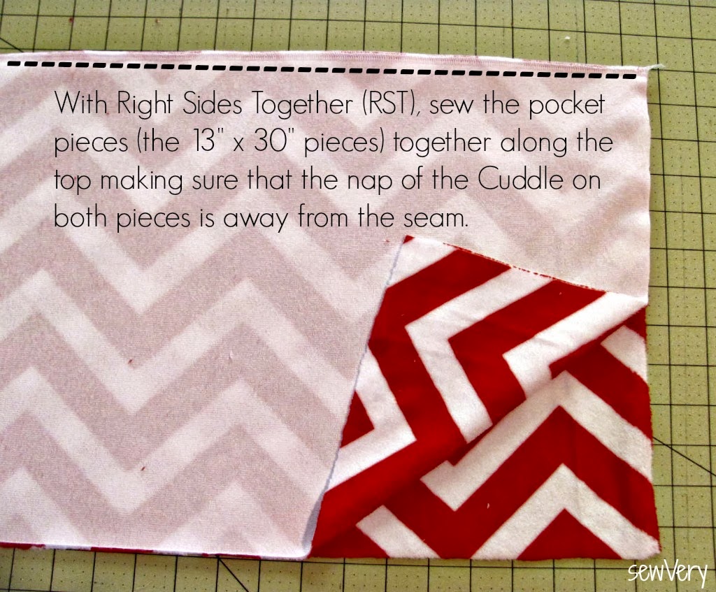 sewVery Cuddle Pocket Blanket Tutorial