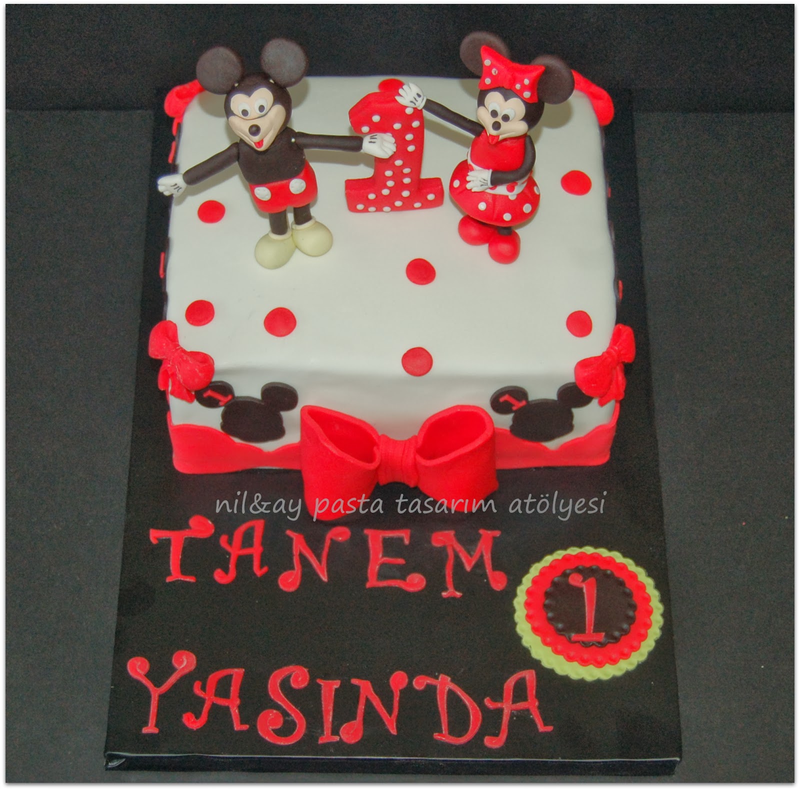 nil & ay pasta tasarım atölyesi Minik TANEM�in minnie ve micky temalı