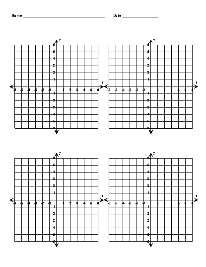slope intercept blank graphs graph paper printable numbered