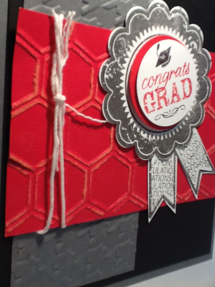 Jan Girl Stampin' Up Blue Ribbon Graduation Card