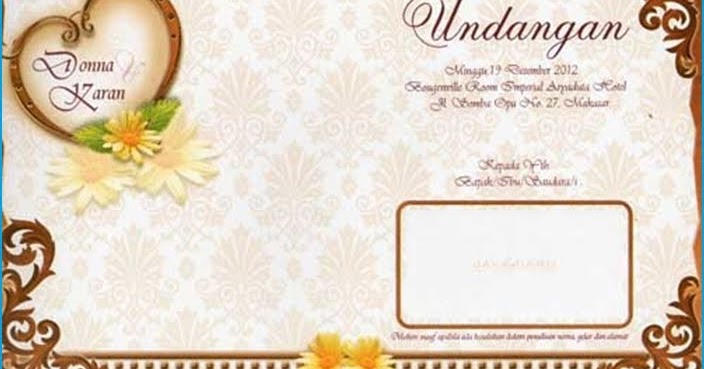 Contoh Undangan Pernikahan Terbaru 2013 Yoedha