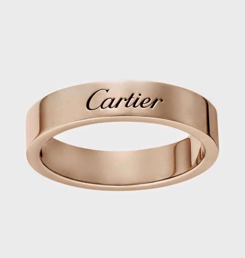 Cartier Men�s Simple Rose Gold Wedding Bands Model