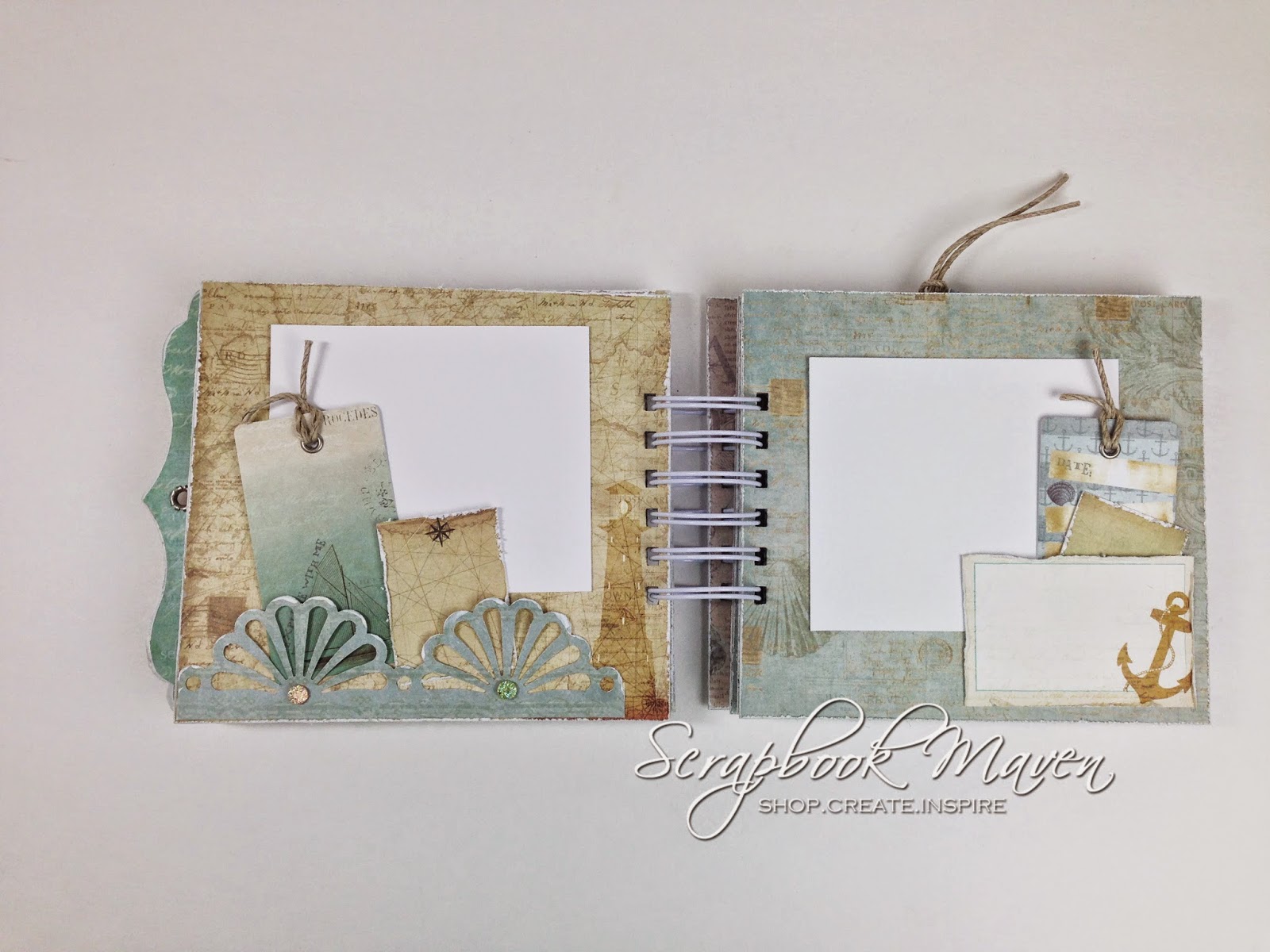 She's Sew Crafty Quick and Easy Beach Mini Album using Prima's