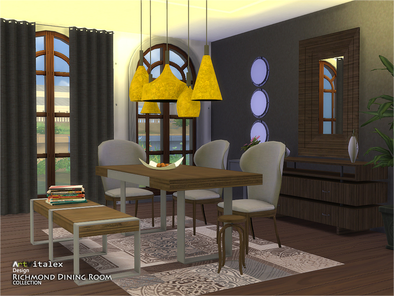 Sims 4 CC's The Best Dining Room by ArtVitalex