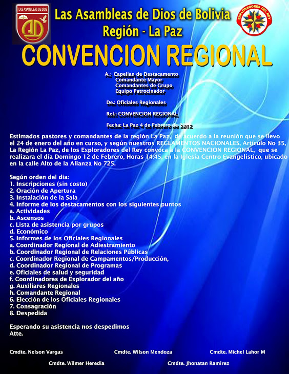CONVENCION REGIONAL
