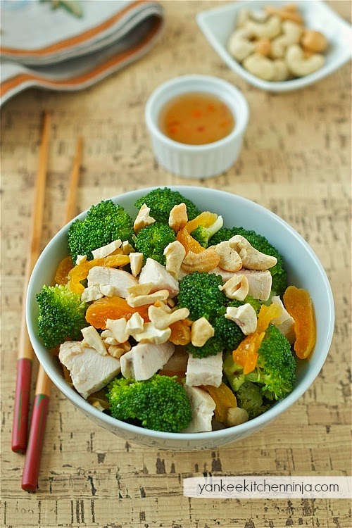 Asianinspired chicken and broccoli salad Yankee Kitchen Ninja