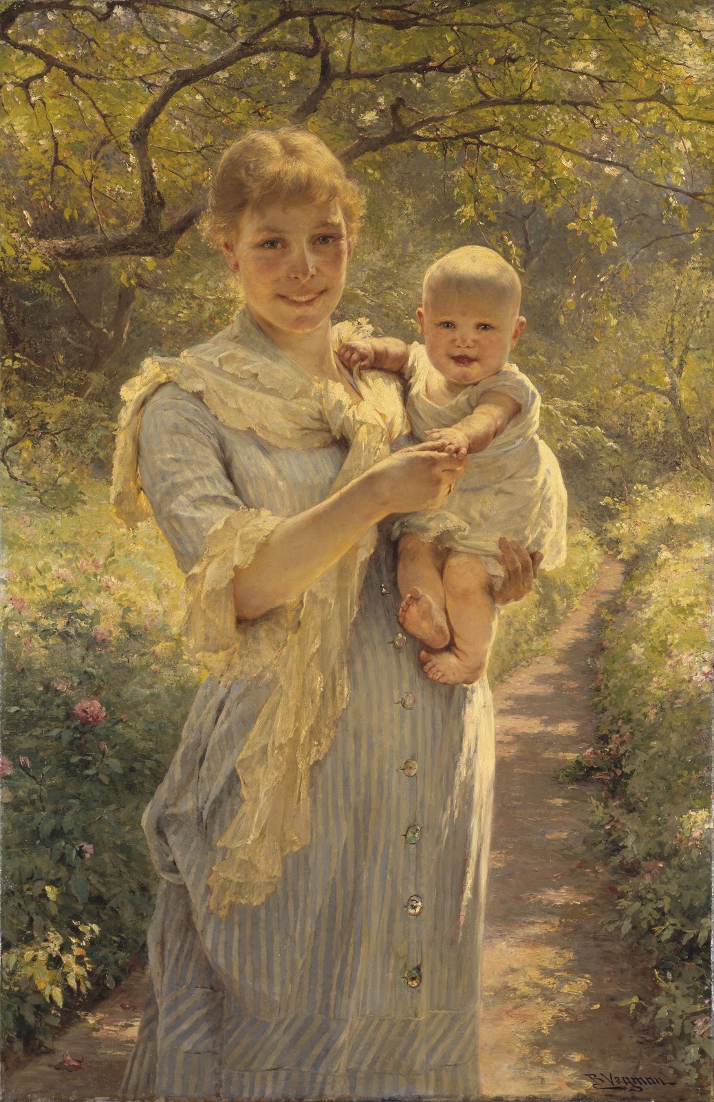  ertha Wegmann Young Mother with a Child in a Garden Nationalmuseum