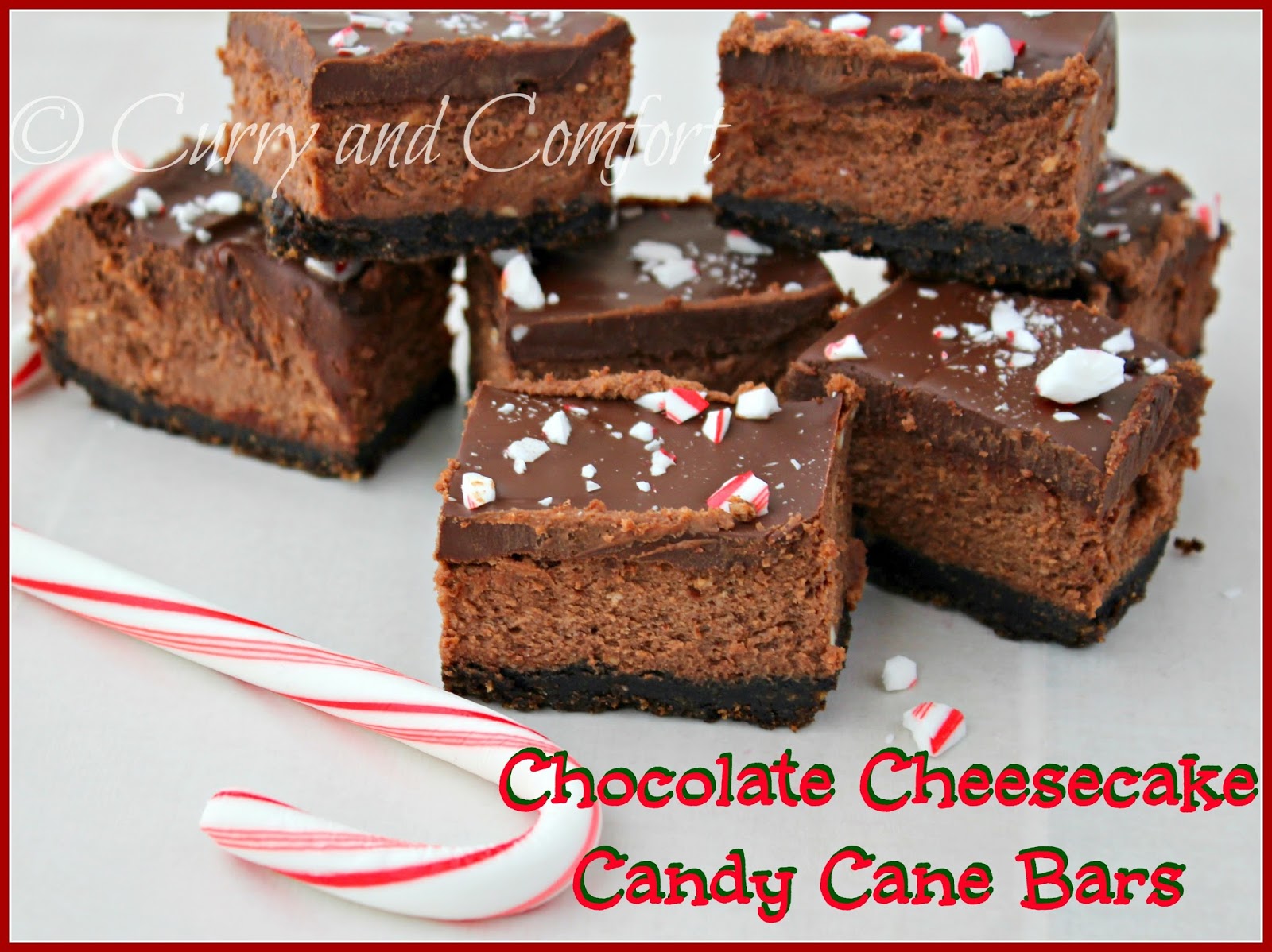 Kitchen Simmer Chocolate Cheesecake Candy Cane Bars