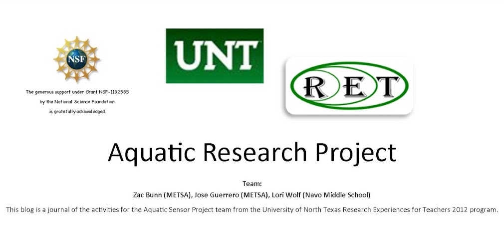 UNT RET Aquatic Sensor Project