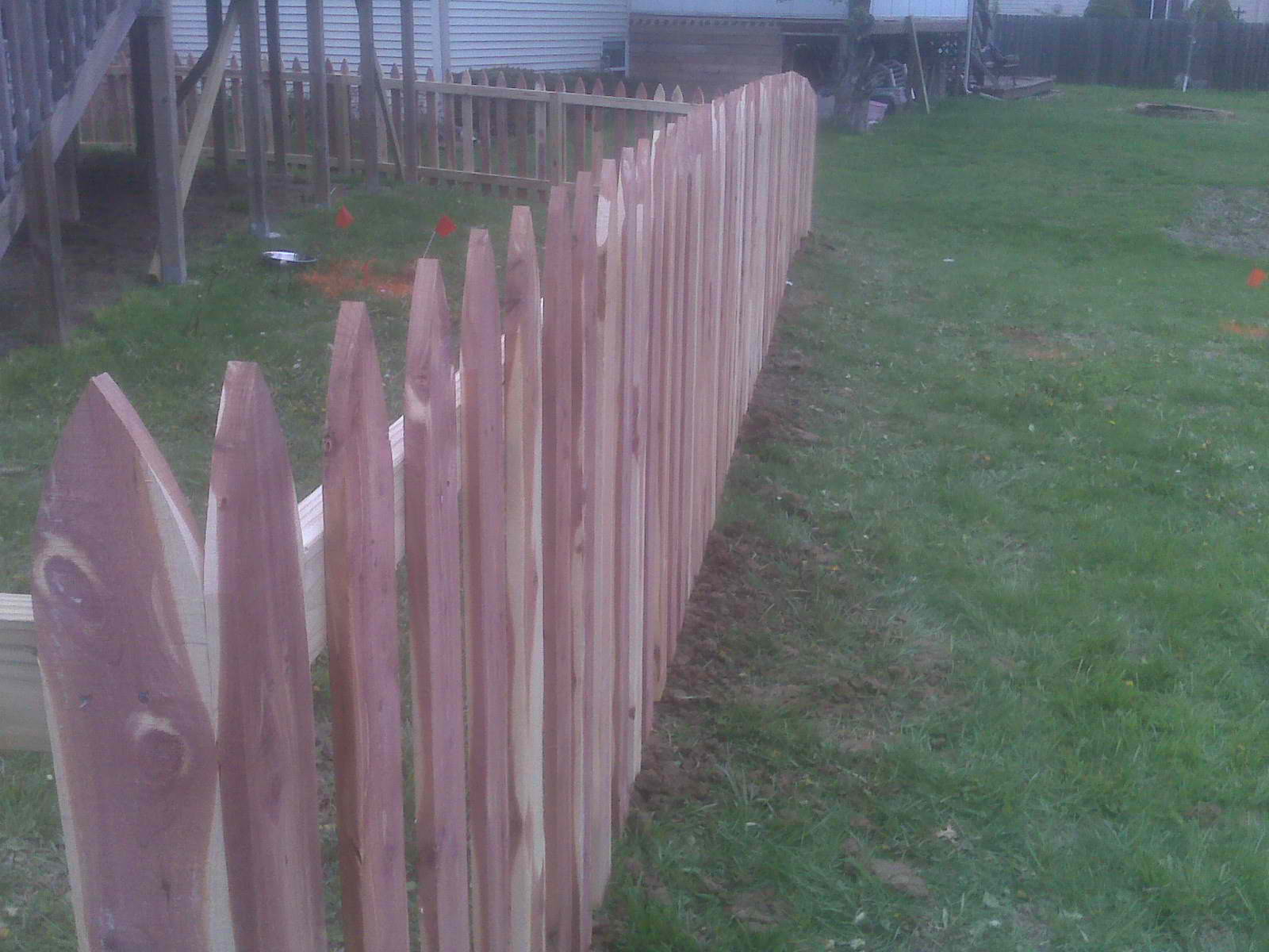 K & M Fence 4' Tall Eastern Red Cedar Spaced Picket Fence