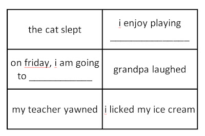 Sentence Cards