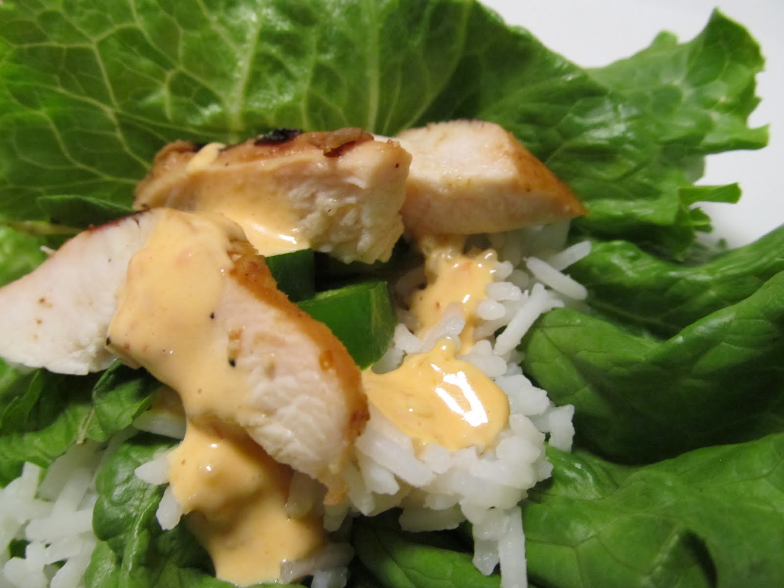Jenn's Food Journey Grilled Chicken Lettuce Wraps with Fiery Sauce
