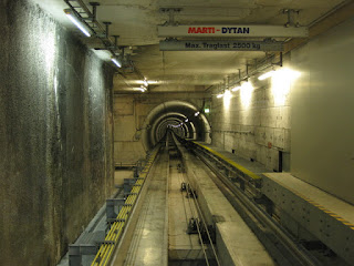 Inter-terminal train tunnel at Zürich International Airport, Switzerland