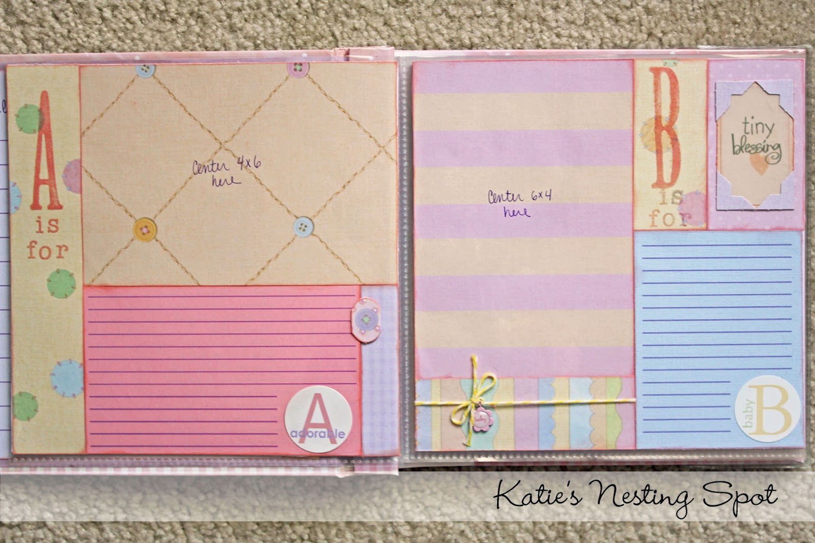 Katie's Nesting Spot Baby's ABC Scrapbook