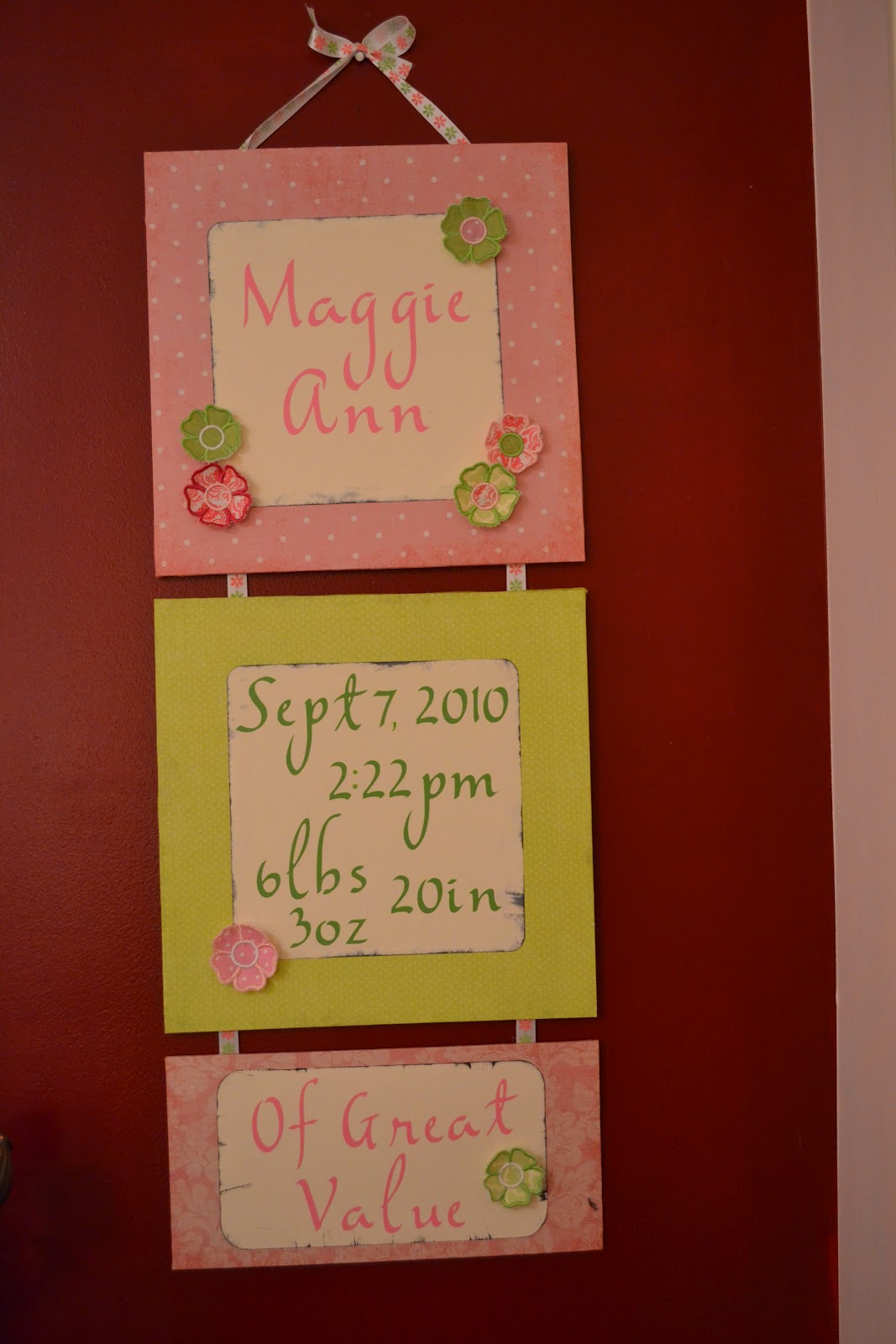 Cutiepie Creations Welcome Baby Door Sign