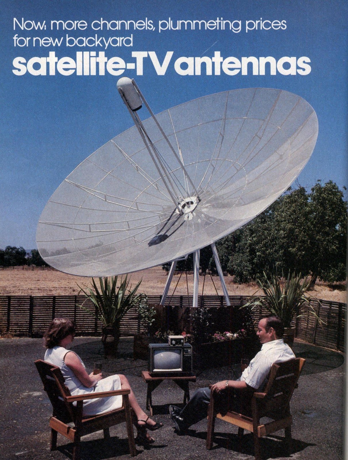 Satellite TV in 1981 1015 Foot Antennas, 12,400 American