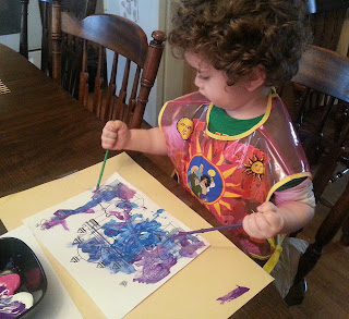 Grandma Bonnie's Wee Classroom: Preschool Painting and Cutting