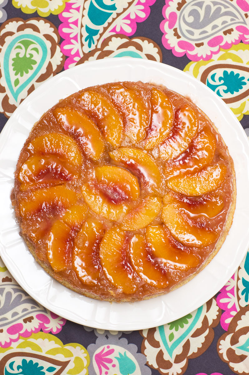 PeachAlmond UpsideDown Cake