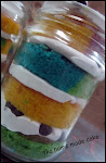 Rainbow cake in a Jar ( Baked )