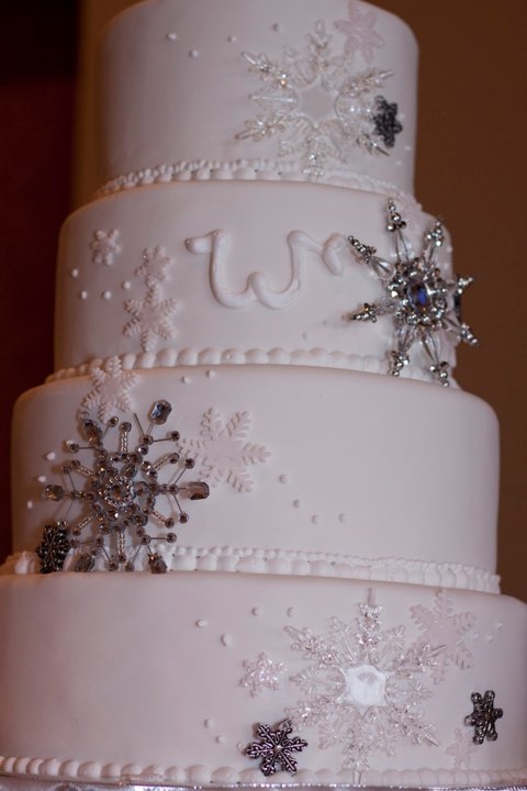 Snowflake Wedding Cake