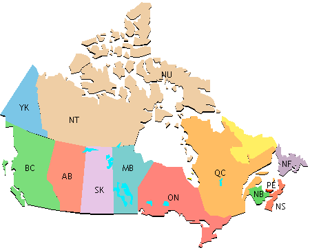 Map of Canada City Geography