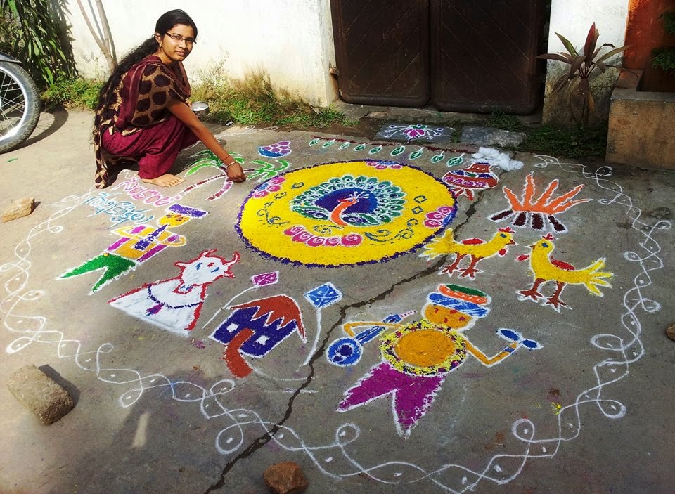 FA4C Rangoli Competition 2015 held at HUDA Colony, Chanda Nagar