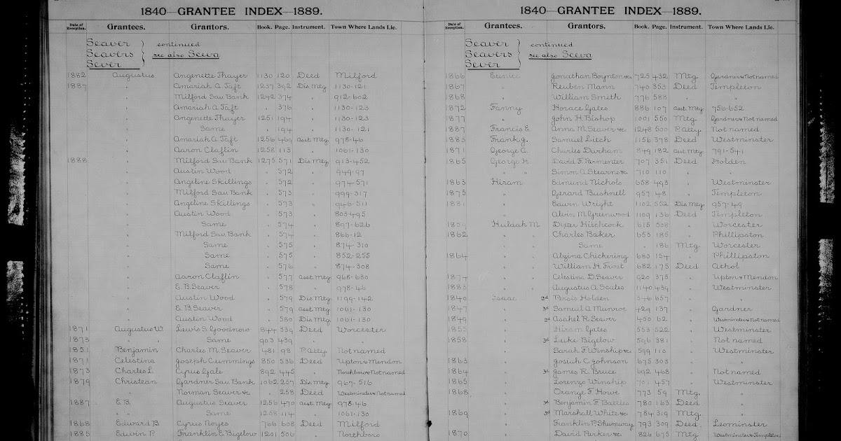 GeneaMusings Mining the Massachusetts Land Records, 16201986, for