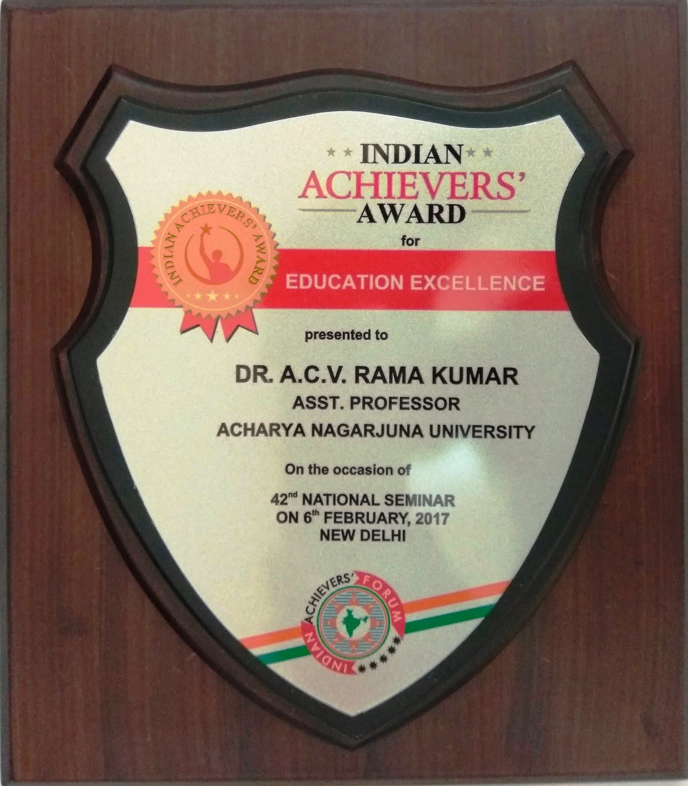 INDIAN ACHIEVERS' AWARD