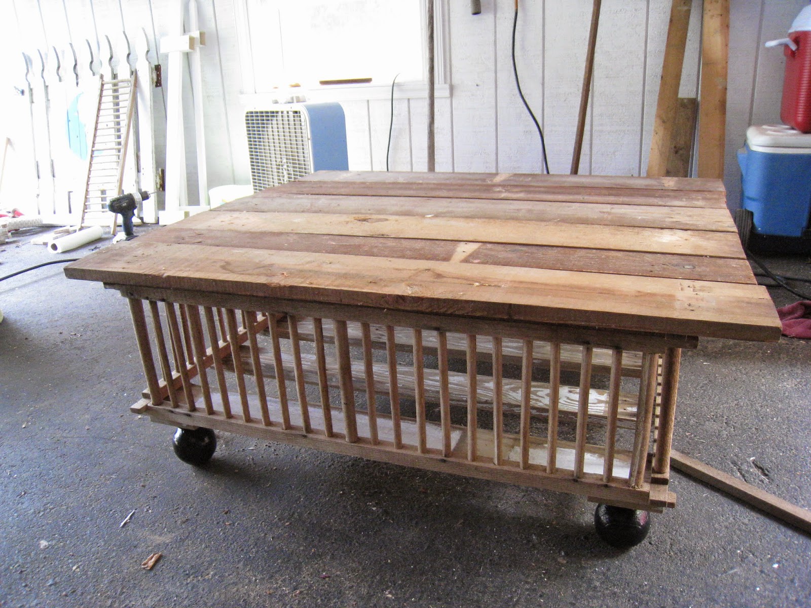 Repurposed For Life FROM CHICKEN CRATES TO COFFEE TABLE
