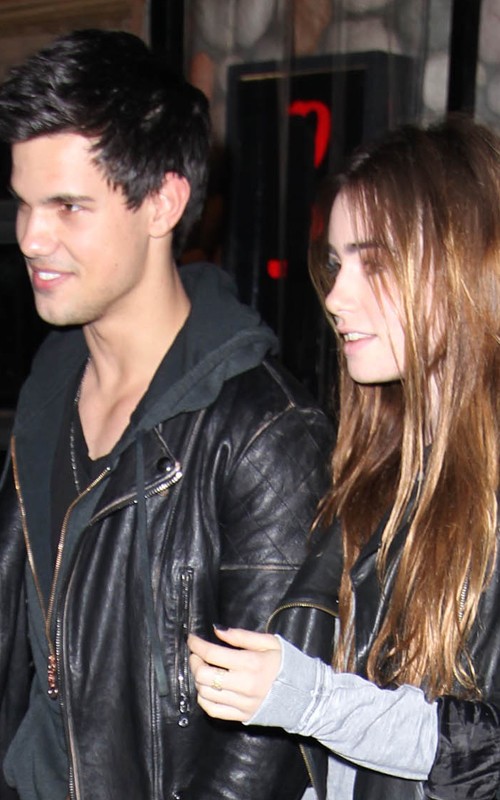 Taylor Lautner and Lily Collins were spotted out an about in Toronto 
