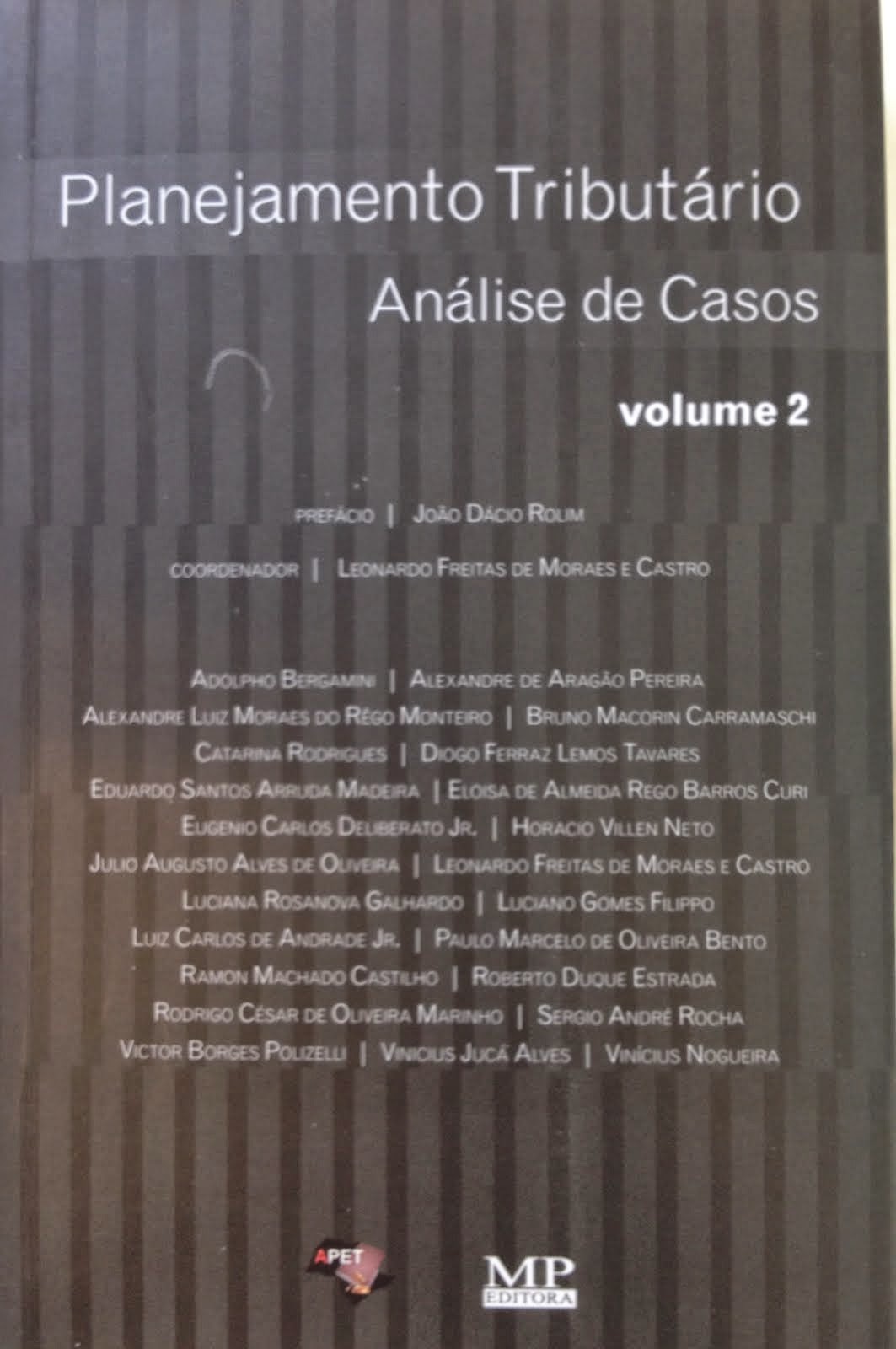 Livro: Planejamento Tributário: Análise de Casos, Vol. 2