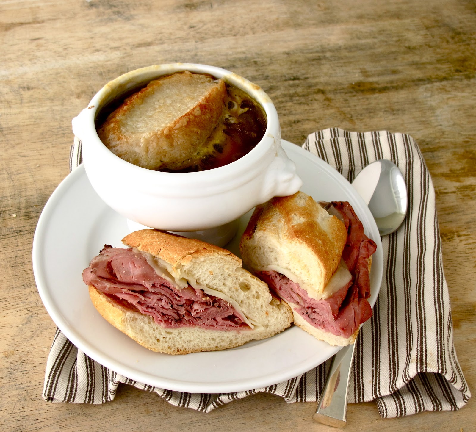 Jenny Steffens Hobick French Dip Sandwiches with French Onion Soup