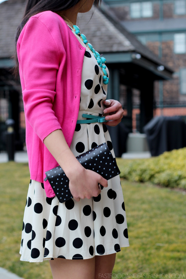 OOTD: Polka Dot, Turquoise and Hot Pink ...
