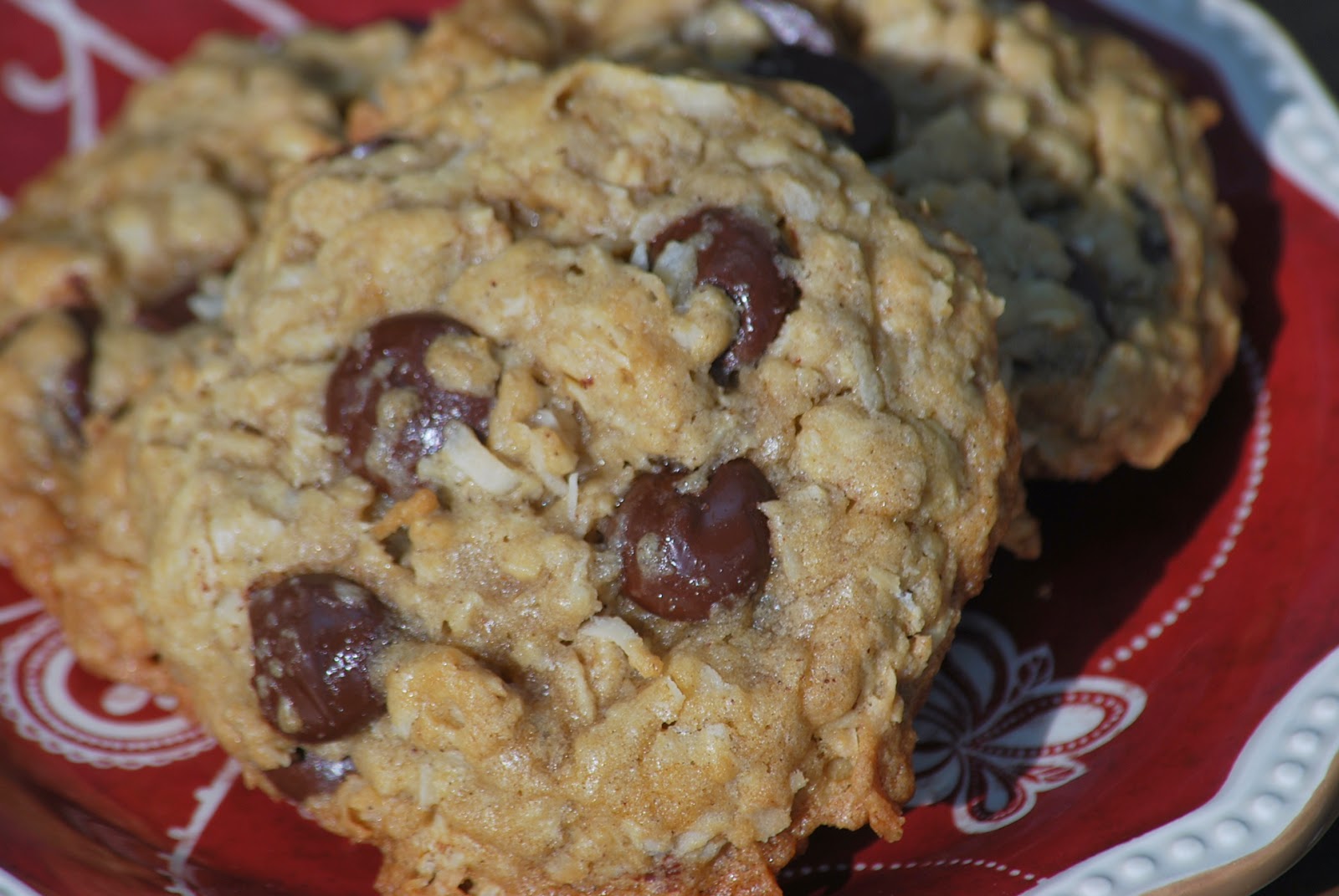 My story in recipes Dark Chocolate Coconut Oatmeal Cookies